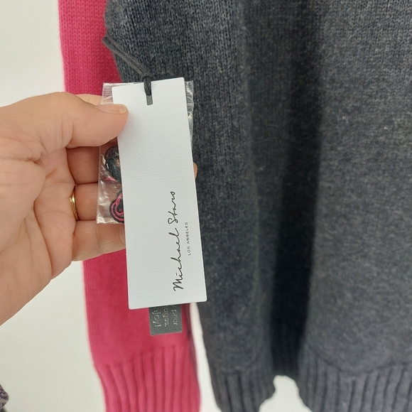 Michael Stars Daria Turtleneck Sweater in Ballet Combo Wool Cotton Blens Size M - Picture 3 of 7